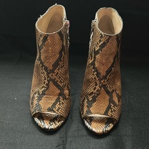 Vince Camuto, open toe ankle booties